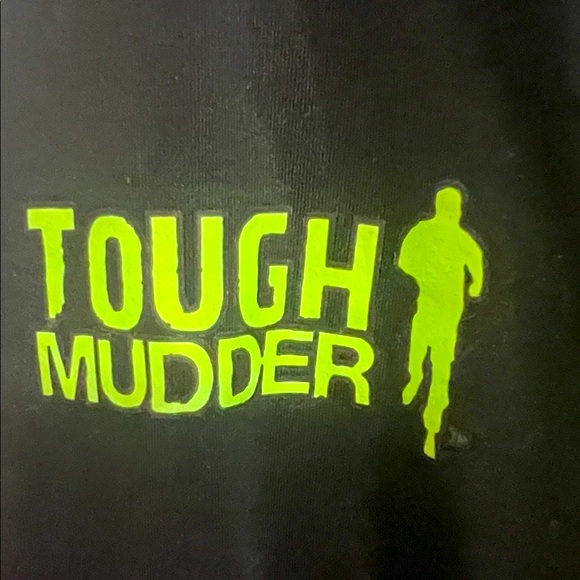 Under Armour Black & Army Green Compression Shirt w/ Neon Tough Mudder Graphics - Picture 2 of 9